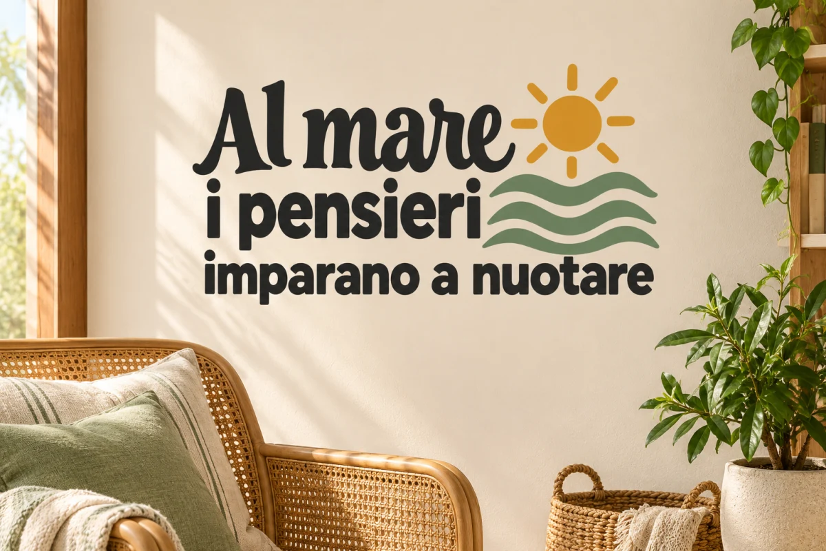 Al mare i pensieri imparano a nuotare - simulazione su parete liscia dell'angolo lettura