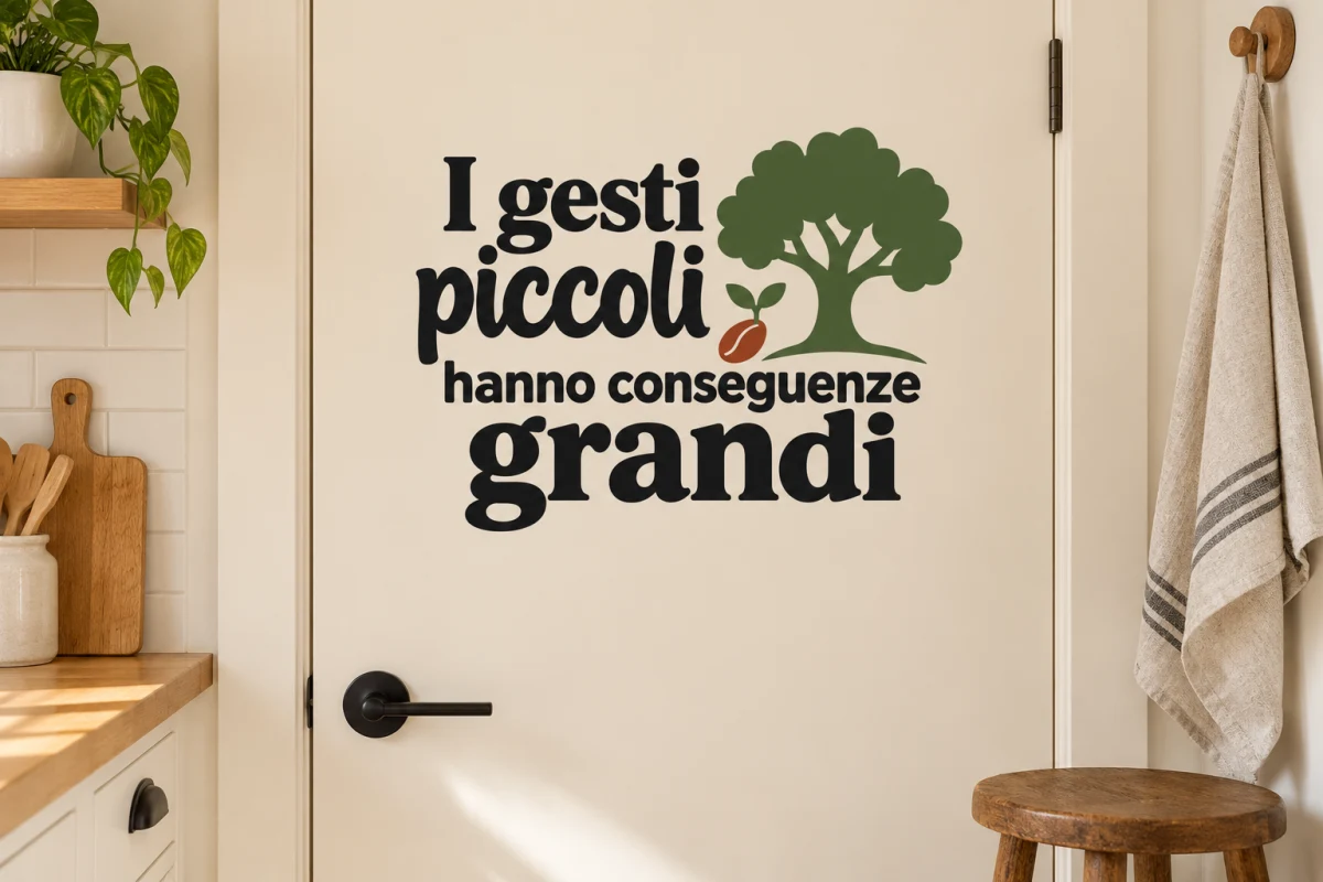 I gesti piccoli hanno conseguenze grandi - simulazione su porta liscia della dispensa