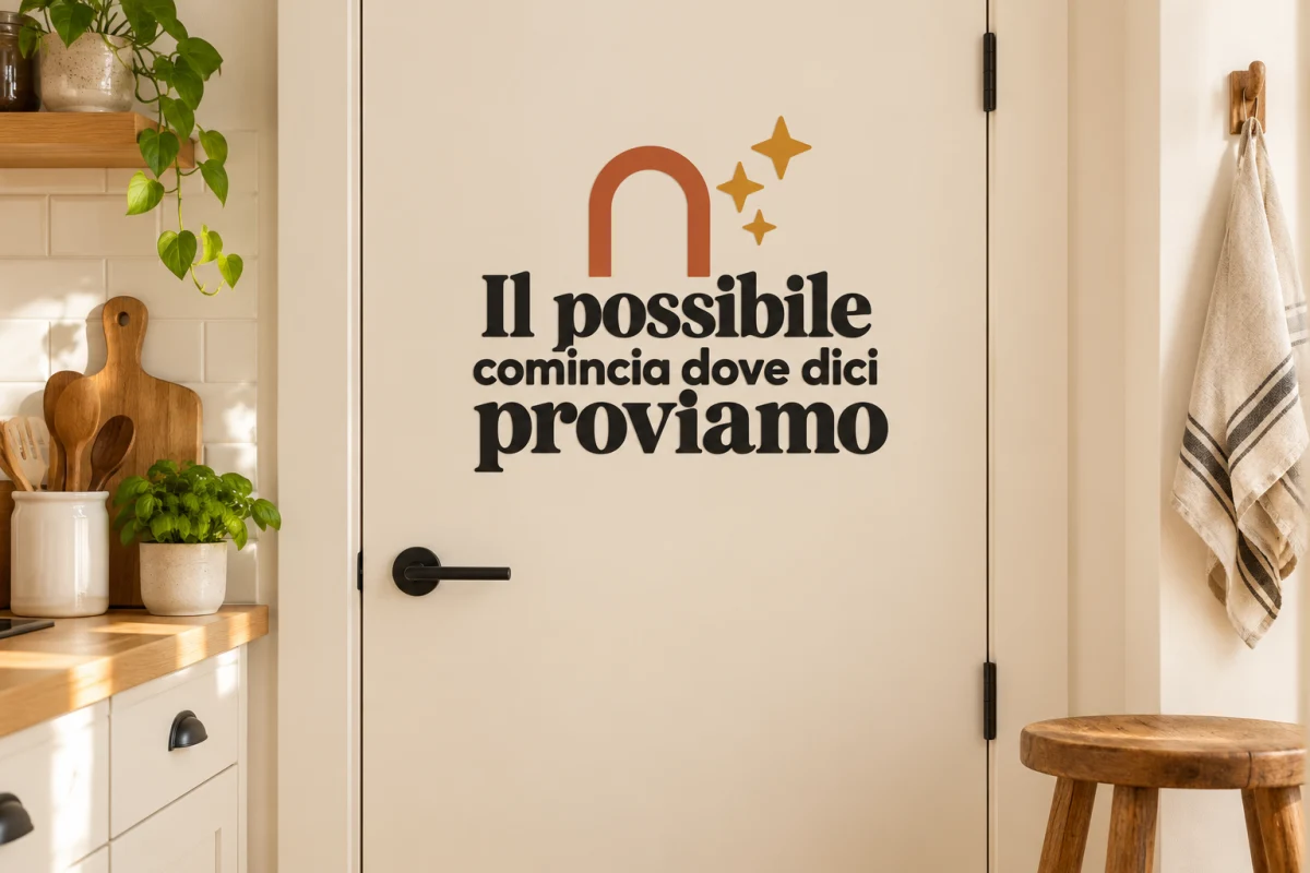 Il possibile comincia dove dici proviamo - simulazione su porta liscia della dispensa