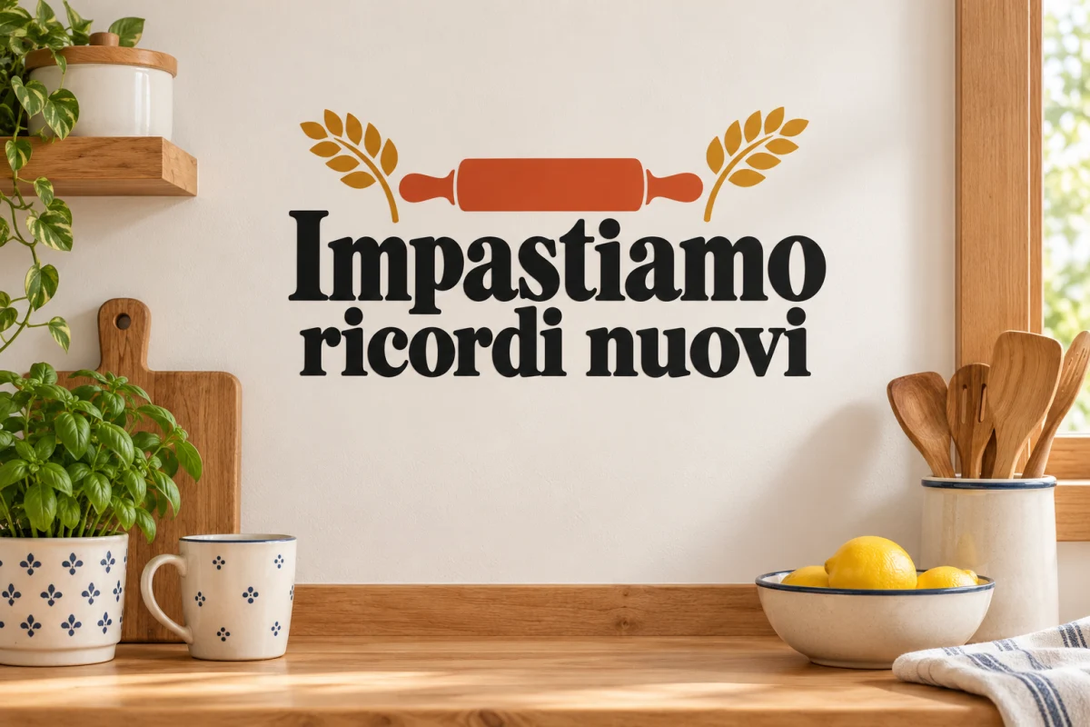 Impastiamo ricordi nuovi - simulazione su parete liscia della cucina