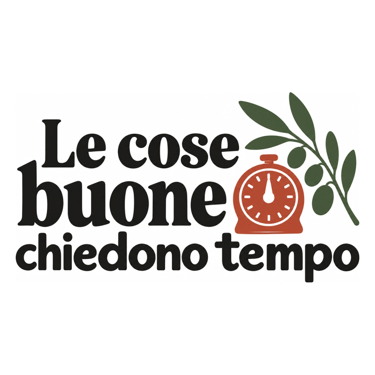 Le cose buone chiedono tempo - disegno adesivo multicolore a sagome separate
