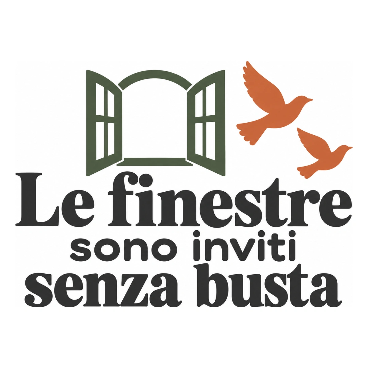 Le finestre sono inviti senza busta - disegno adesivo multicolore a sagome separate