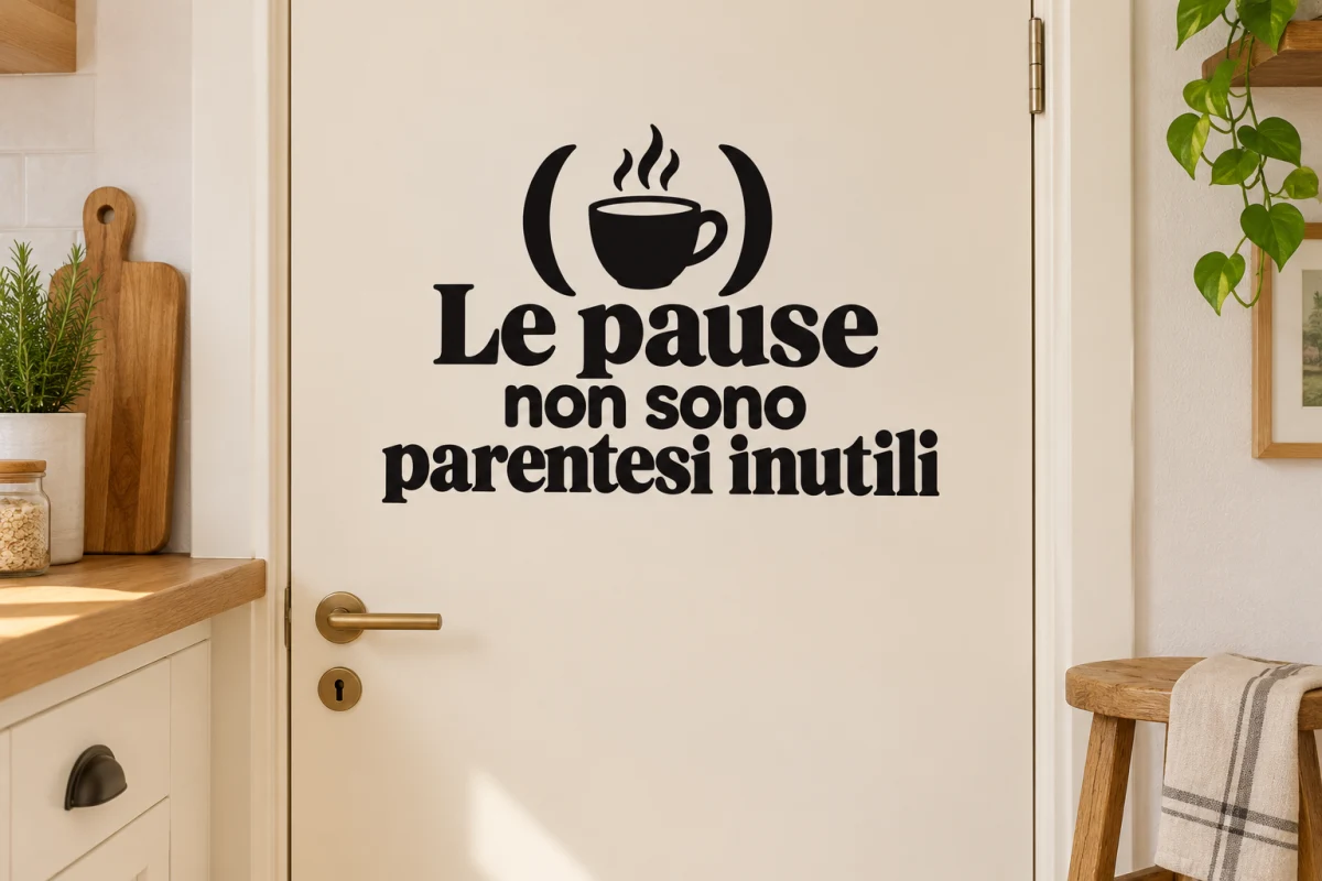 Le pause non sono parentesi inutili - simulazione su porta liscia della dispensa