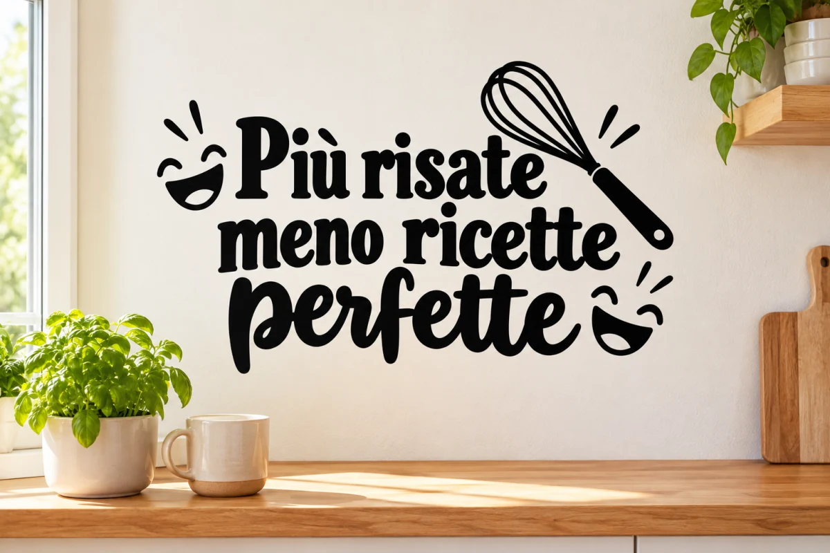 Più risate meno ricette perfette - simulazione su parete liscia della cucina