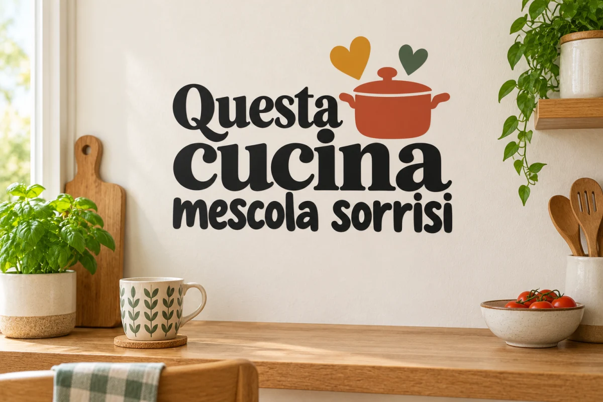 Questa cucina mescola sorrisi - simulazione su parete liscia della cucina