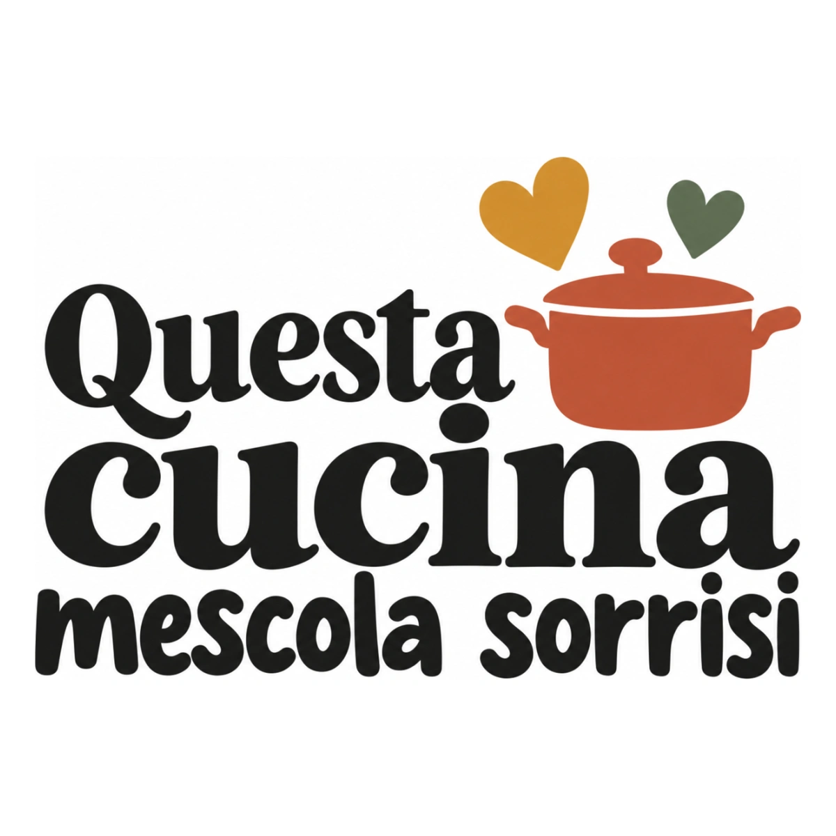 Questa cucina mescola sorrisi - disegno adesivo multicolore a sagome separate