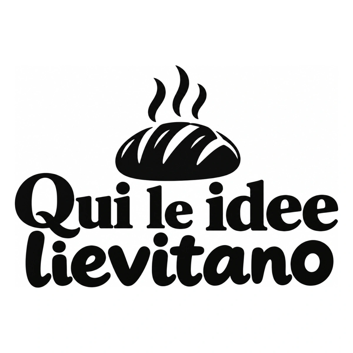 Qui le idee lievitano - disegno adesivo monocromatico nero