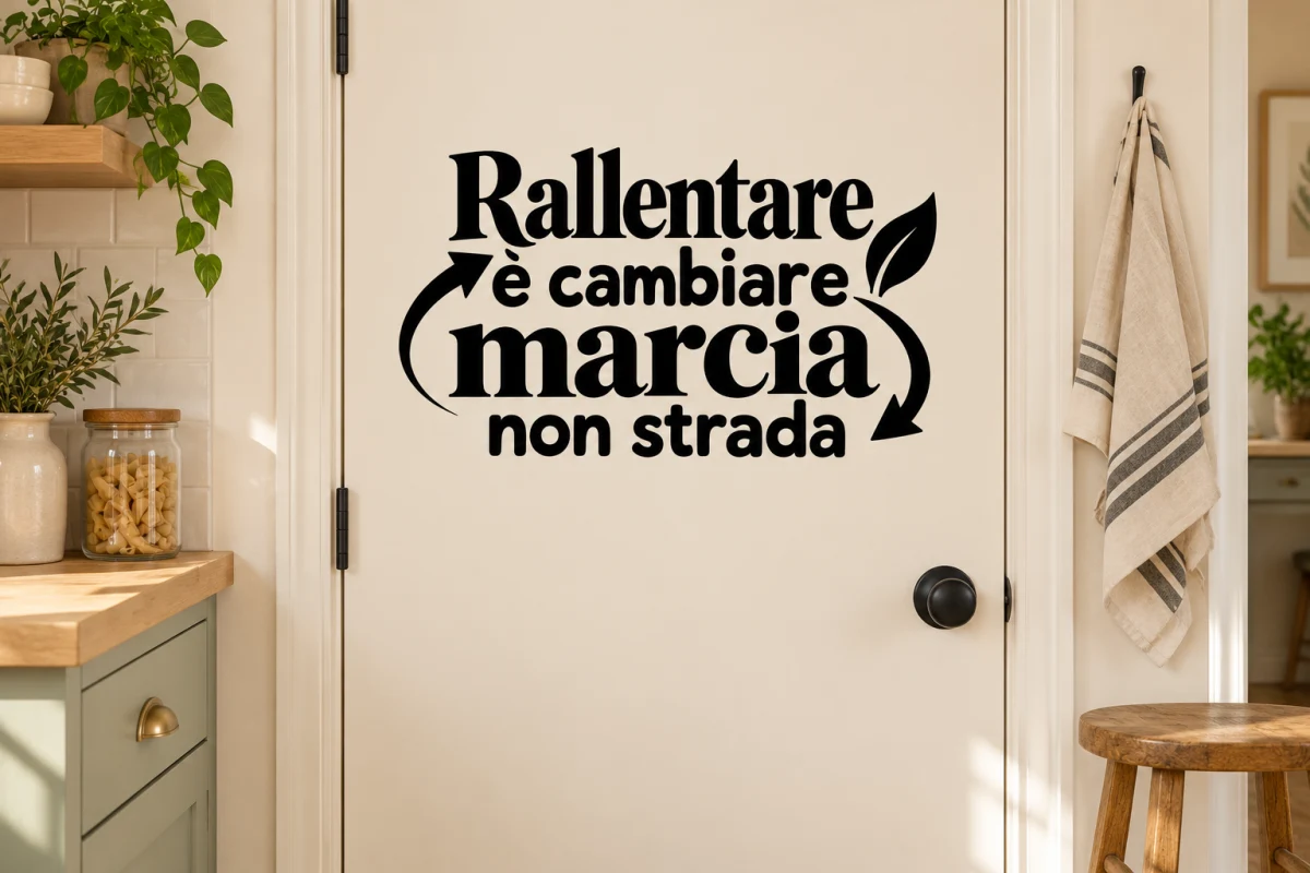 Rallentare è cambiare marcia non strada - simulazione su porta liscia della dispensa