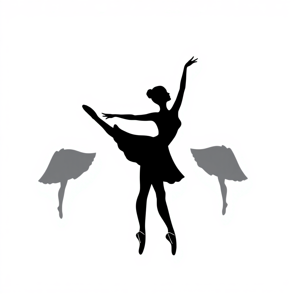 Ballerina Posing Adhesive Sticker