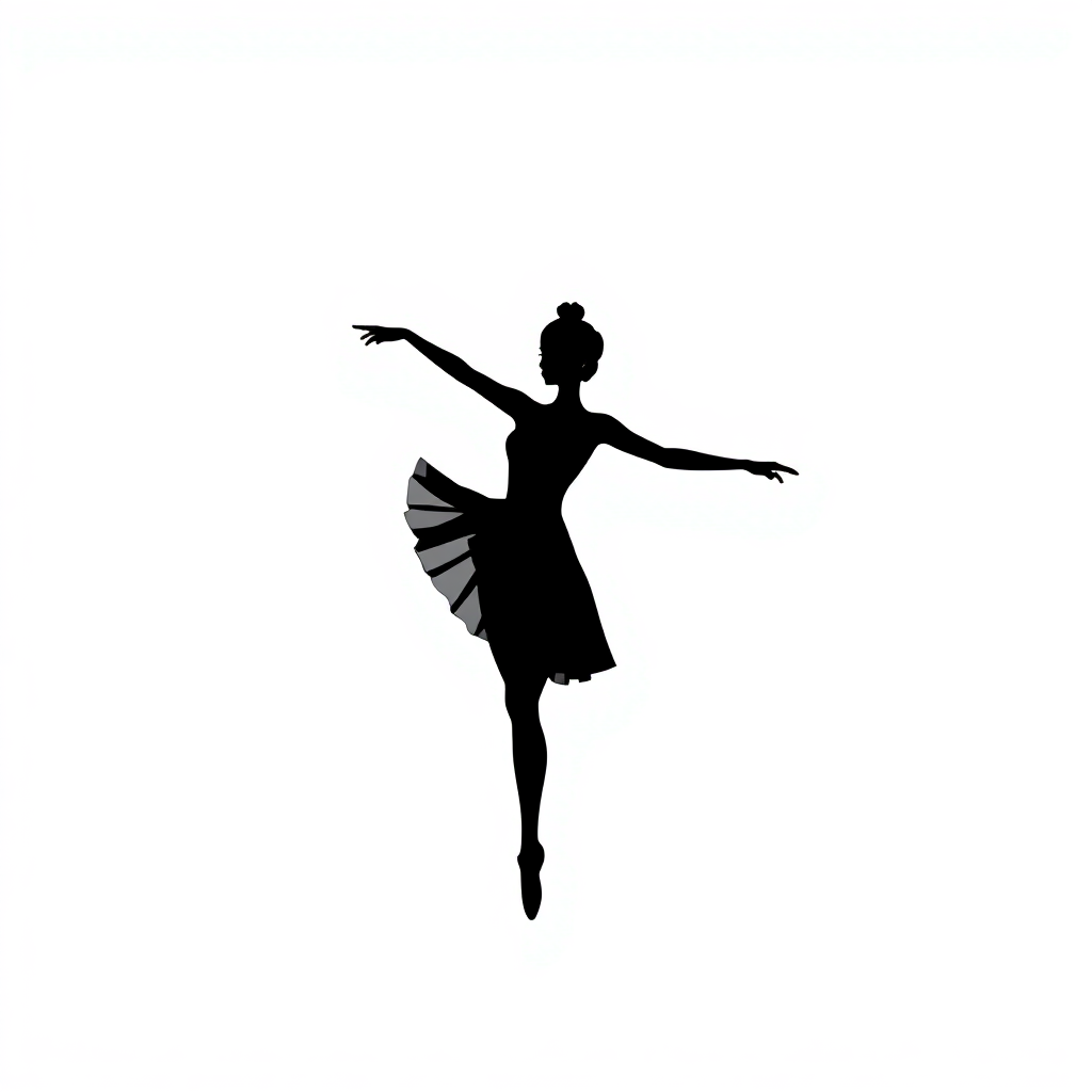 Ballerina in Posa - Silhouette Adesivo da Taglio
