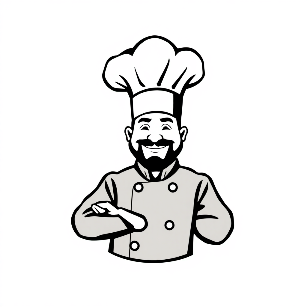 Cappello da Chef Elegante per Decorazione Cucina