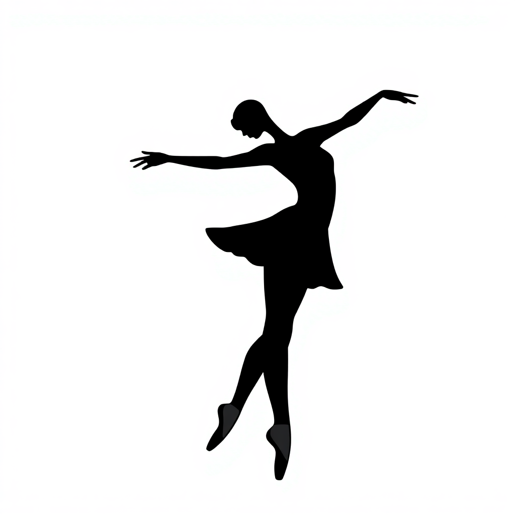 Ballerina in Posa Adesivo da Taglio