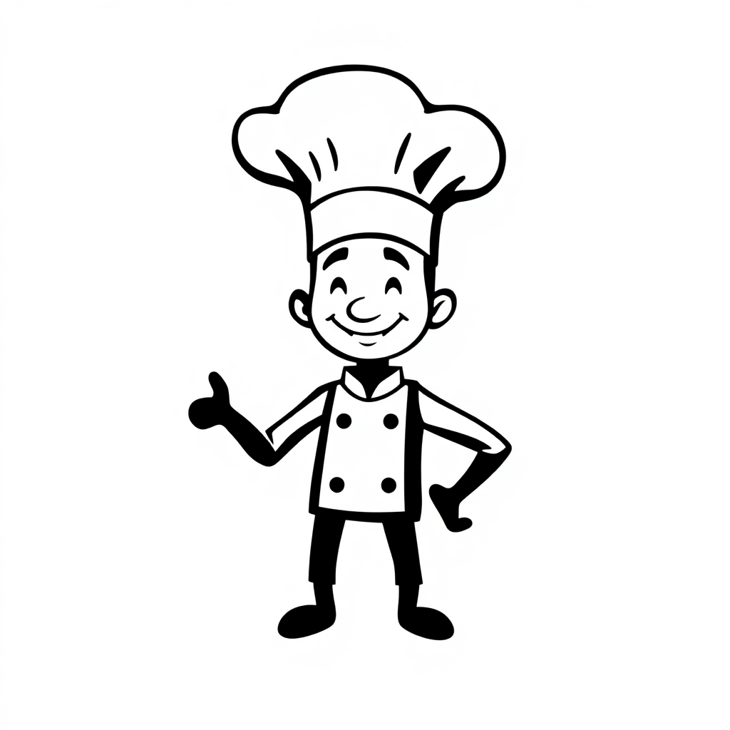 Cappello da Chef Monocromatico