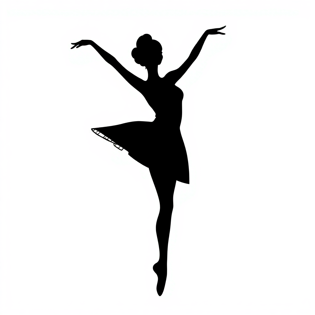 Ballerina in Posa - Adesivo Decorativo