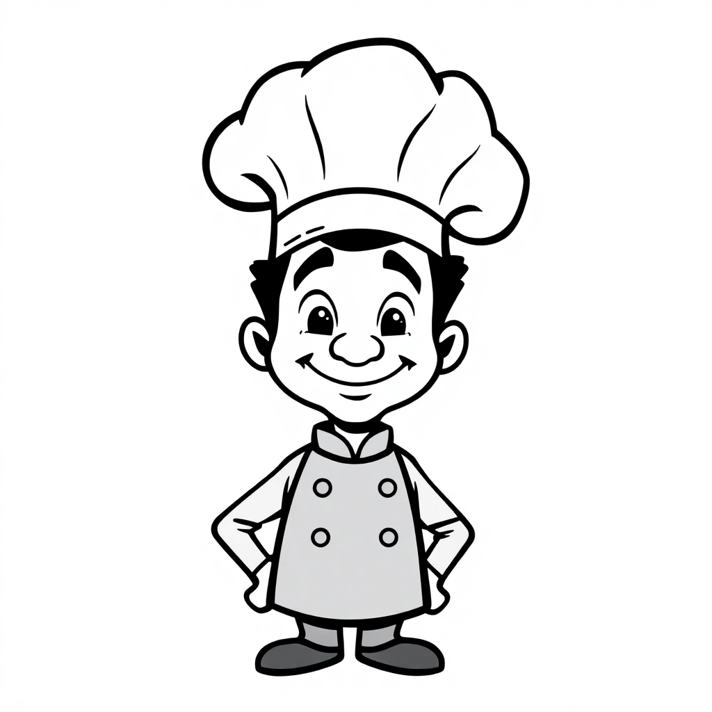 Cappello da Chef Monocromatico - Stile Elegante per Cucina