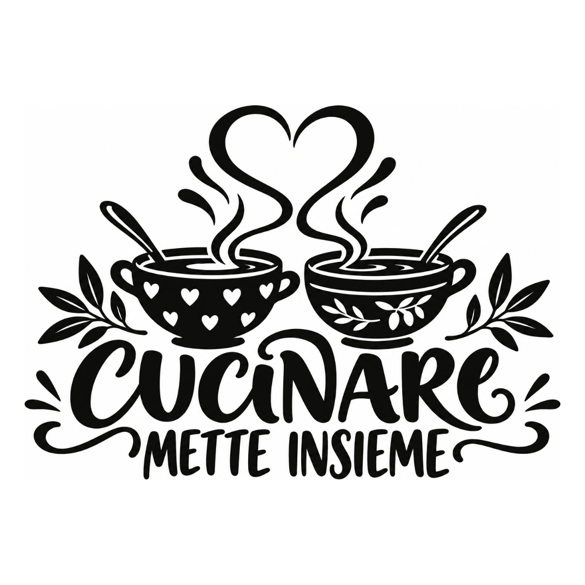 Adesivo cucina - Cucinare mette insieme