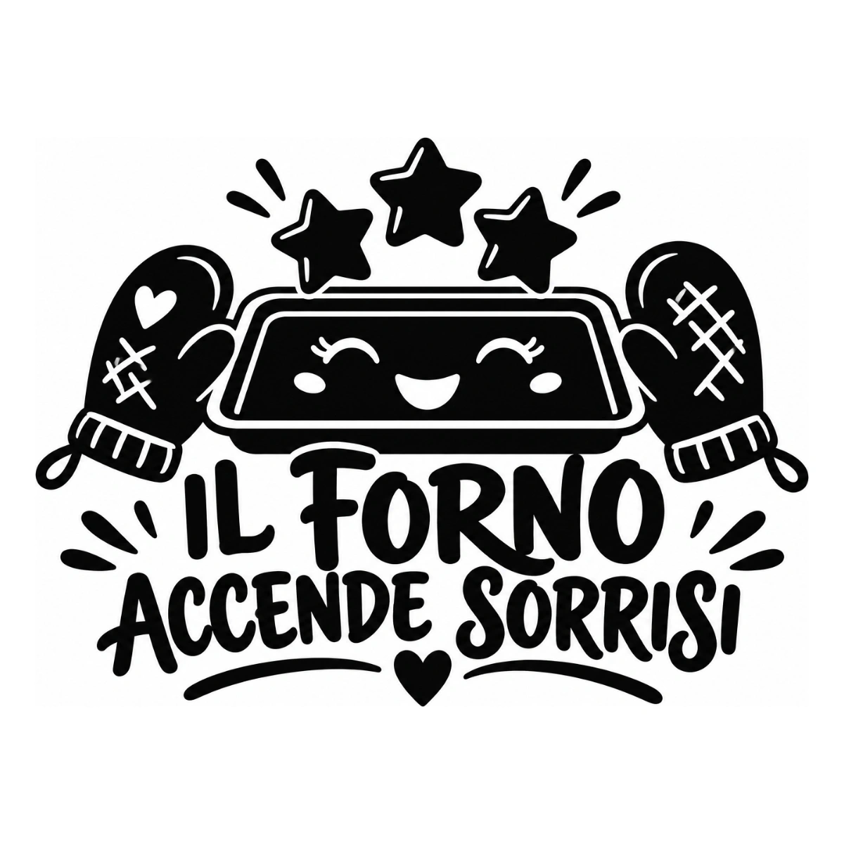 Adesivo cucina - Il forno accende sorrisi