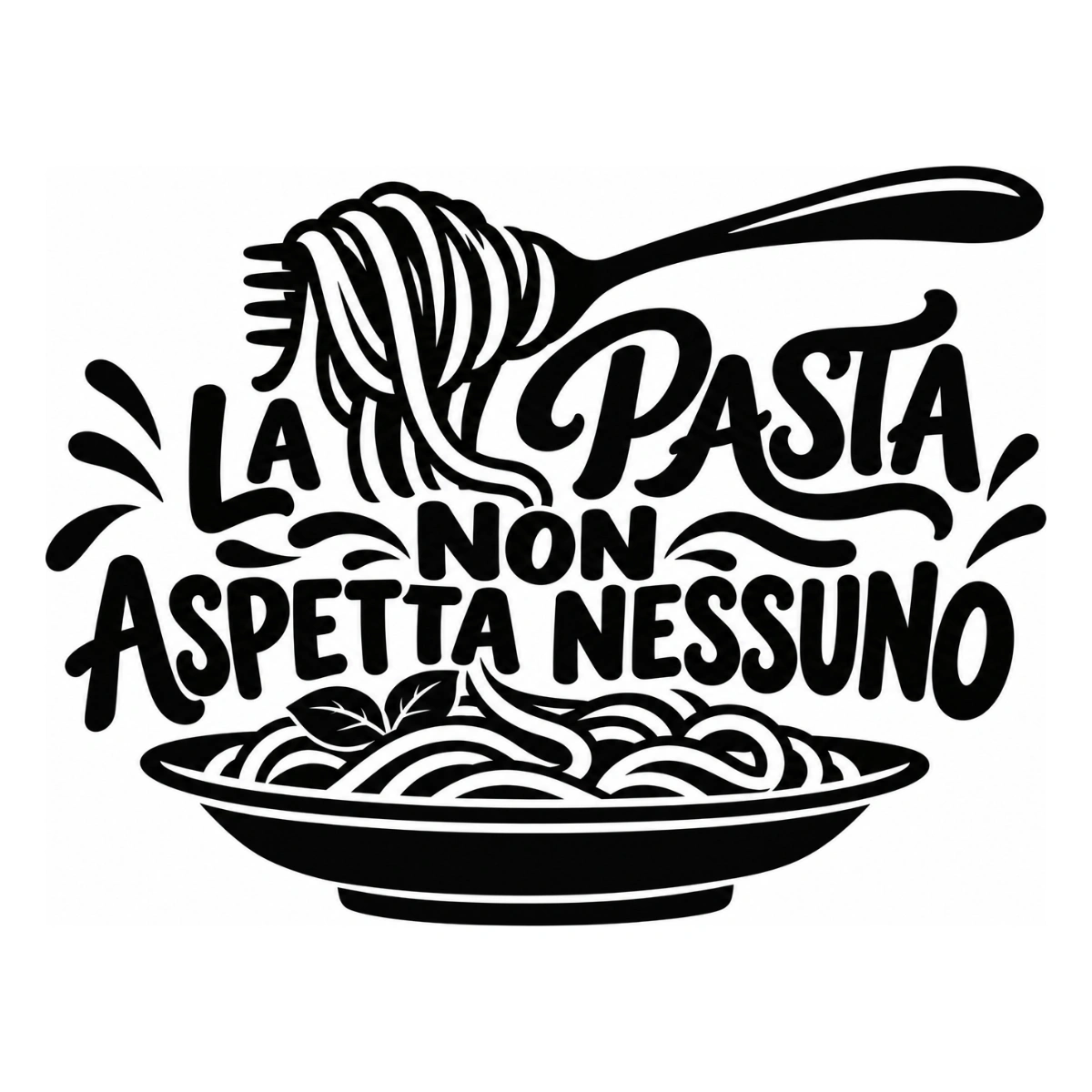 Adesivo cucina - La pasta non aspetta nessuno