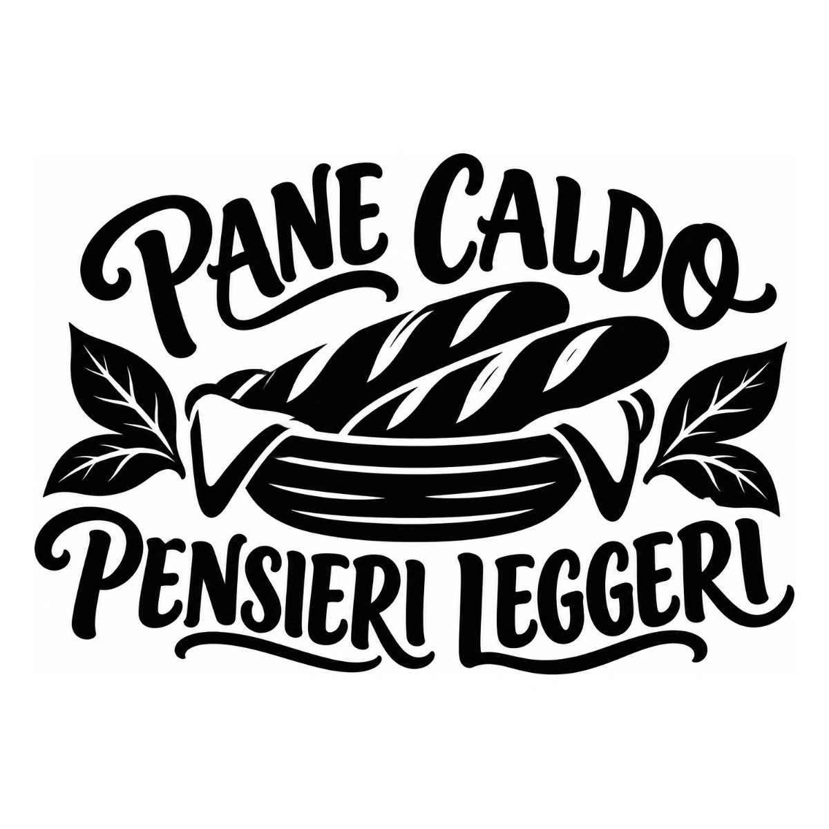 Adesivo cucina - Pane caldo, pensieri leggeri