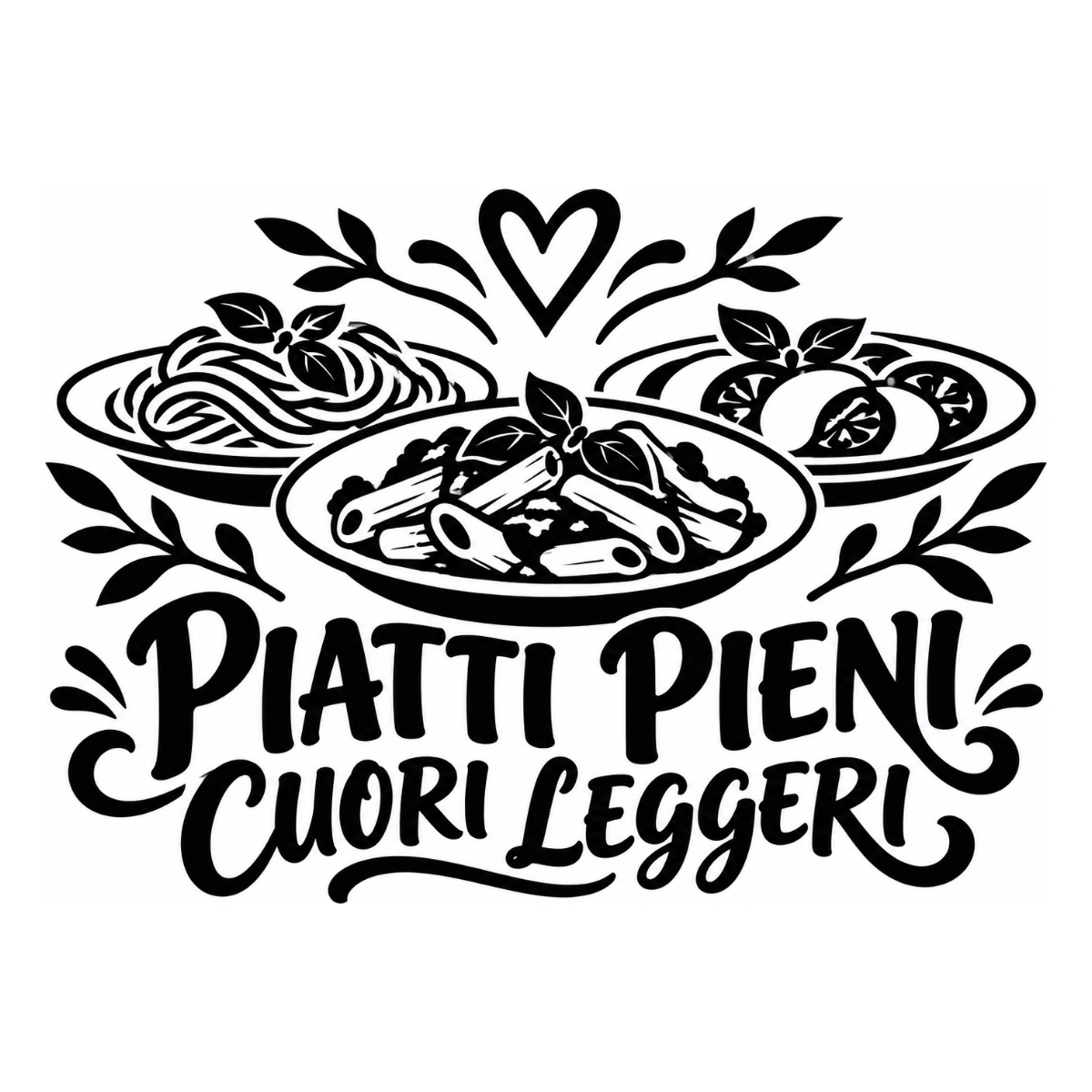 Adesivo cucina - Piatti pieni, cuori leggeri
