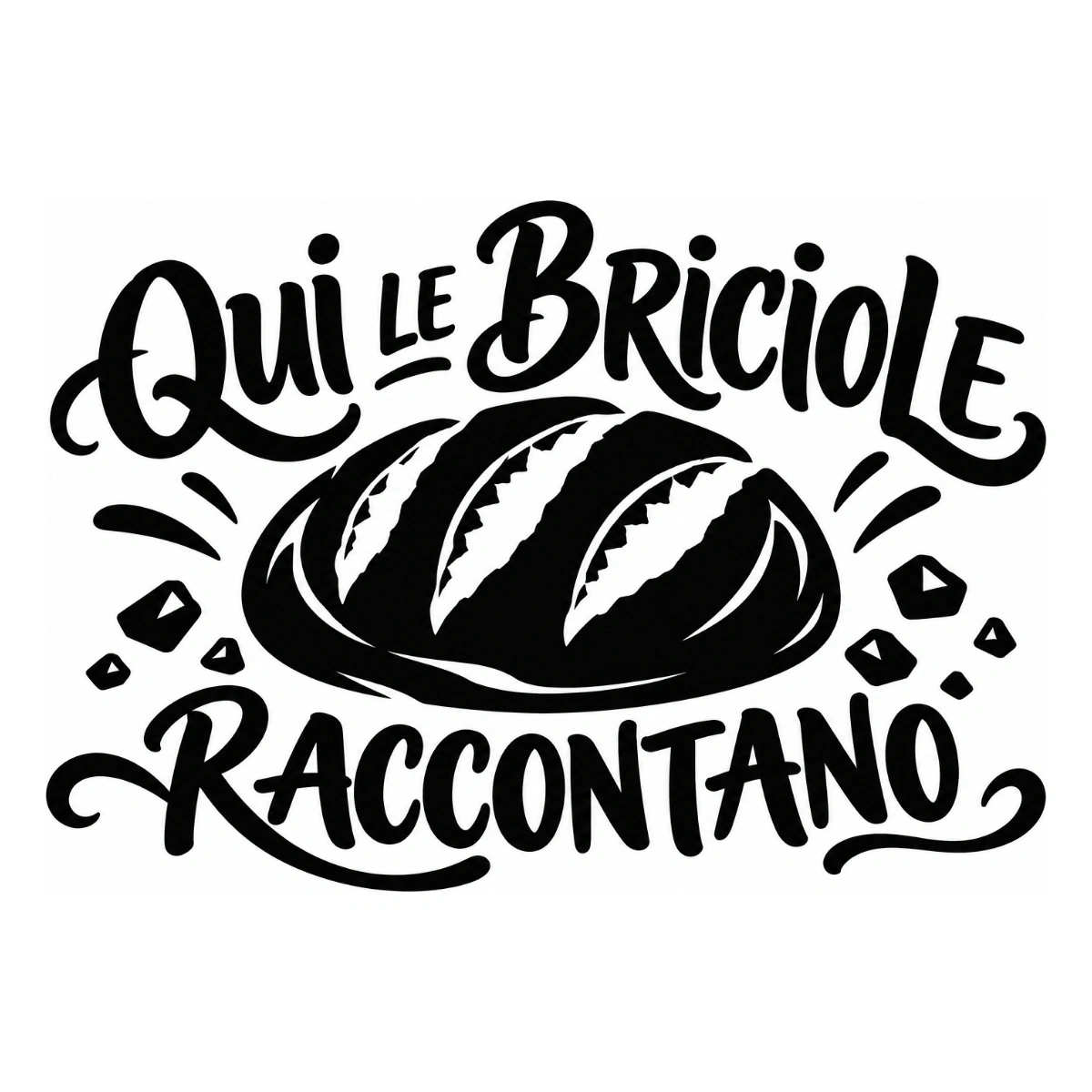 Adesivo cucina - Qui le briciole raccontano