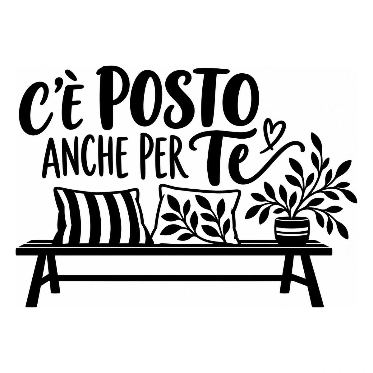 Adesivo soggiorno - C’è posto anche per te