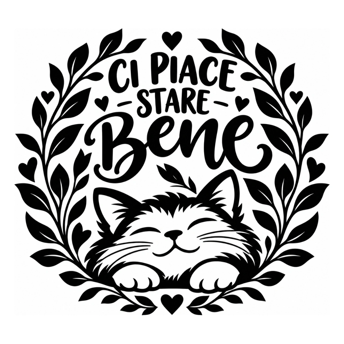 Adesivo soggiorno - Ci piace stare bene