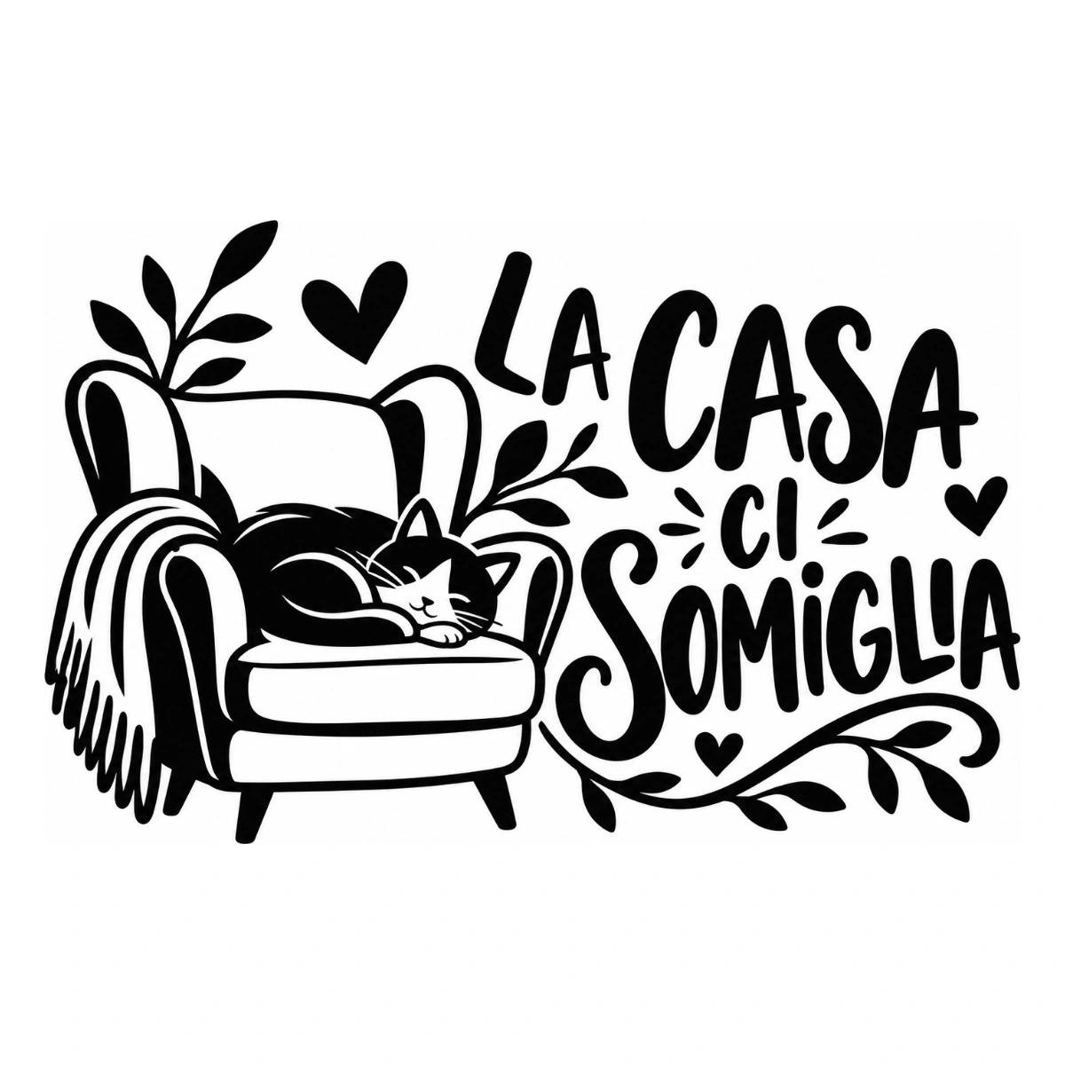 Adesivo soggiorno - La casa ci somiglia
