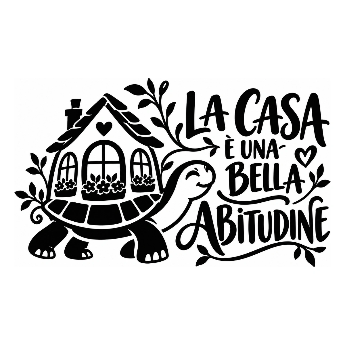 Adesivo soggiorno - La casa è una bella abitudine