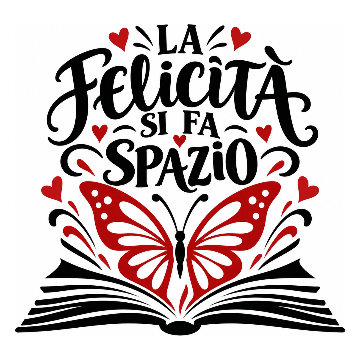 Adesivo soggiorno - La felicità si fa spazio