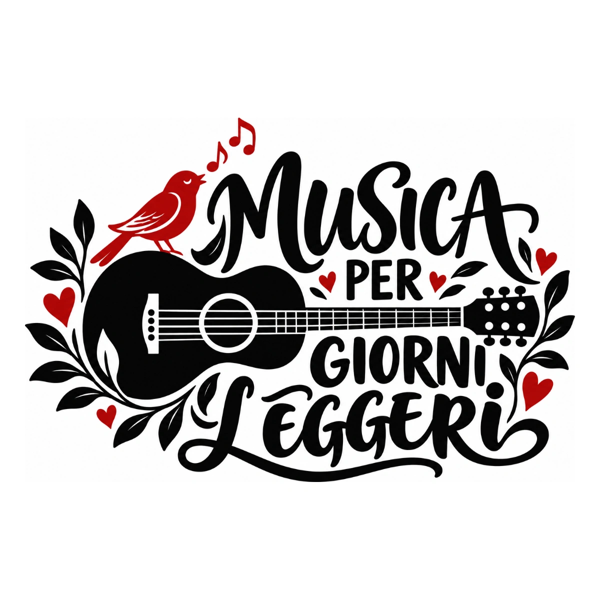 Adesivo soggiorno - Musica per giorni leggeri