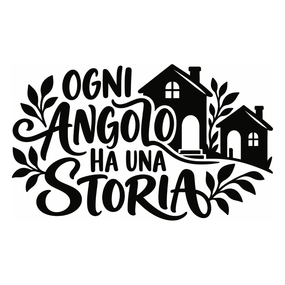 Adesivo soggiorno - Ogni angolo ha una storia