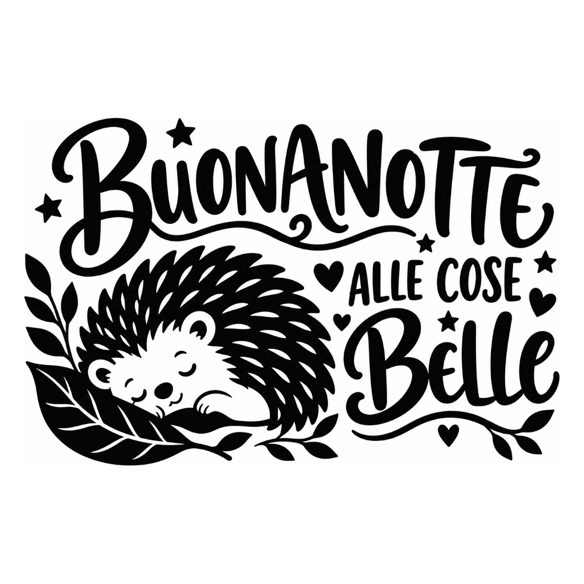 Adesivo camera da letto - Buonanotte alle cose belle