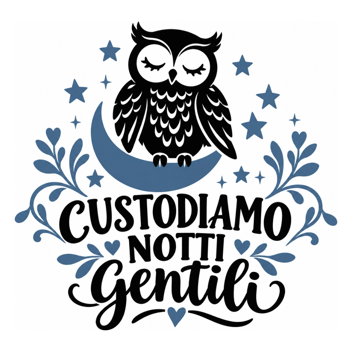 Adesivo camera da letto - Custodiamo notti gentili