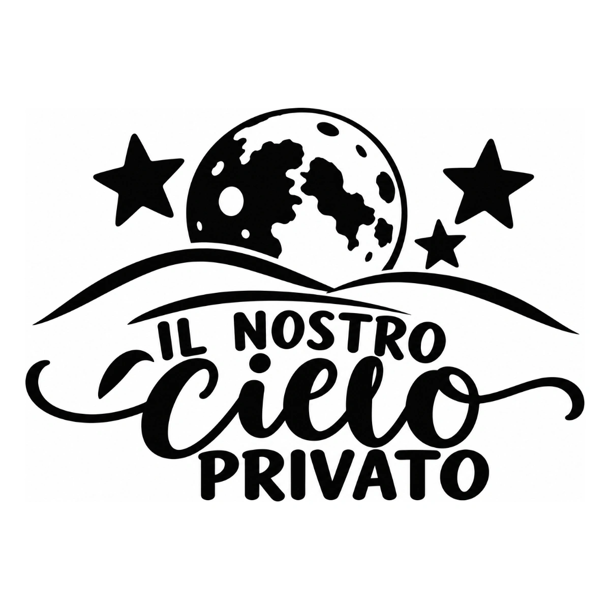 Adesivo camera da letto - Il nostro cielo privato