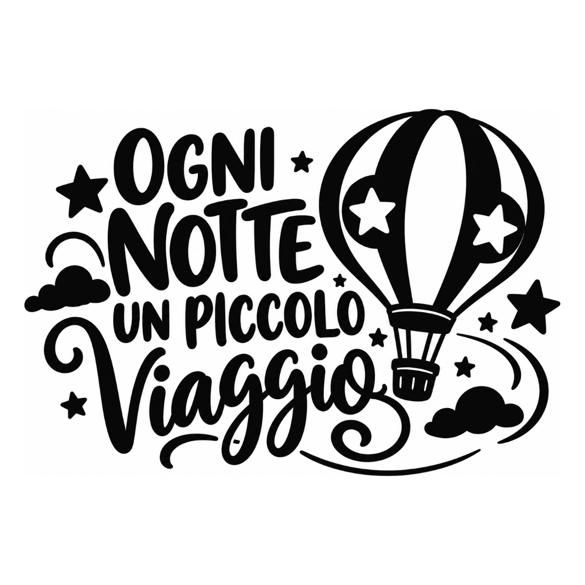 Adesivo camera da letto - Ogni notte un piccolo viaggio