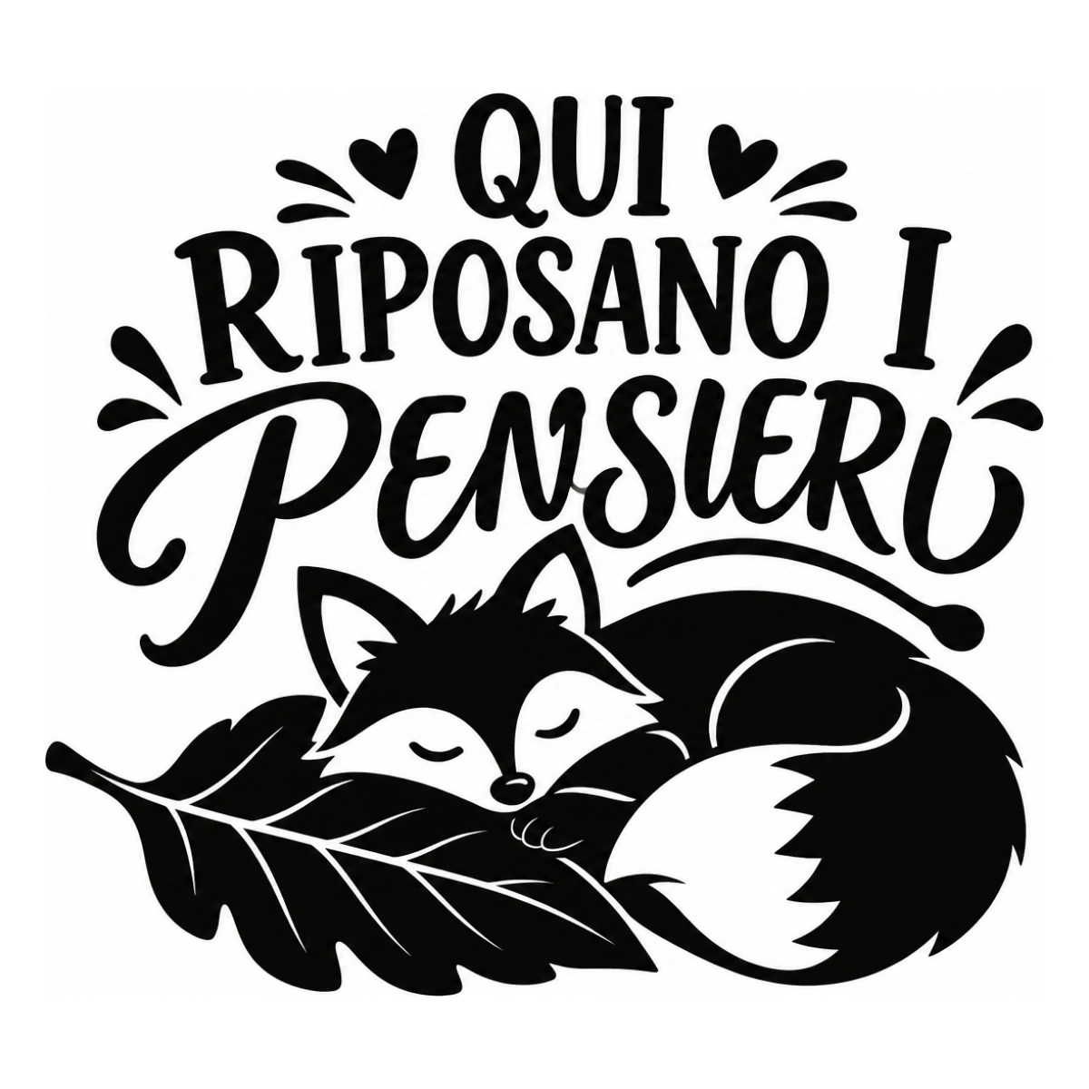 Adesivo camera da letto - Qui riposano i pensieri