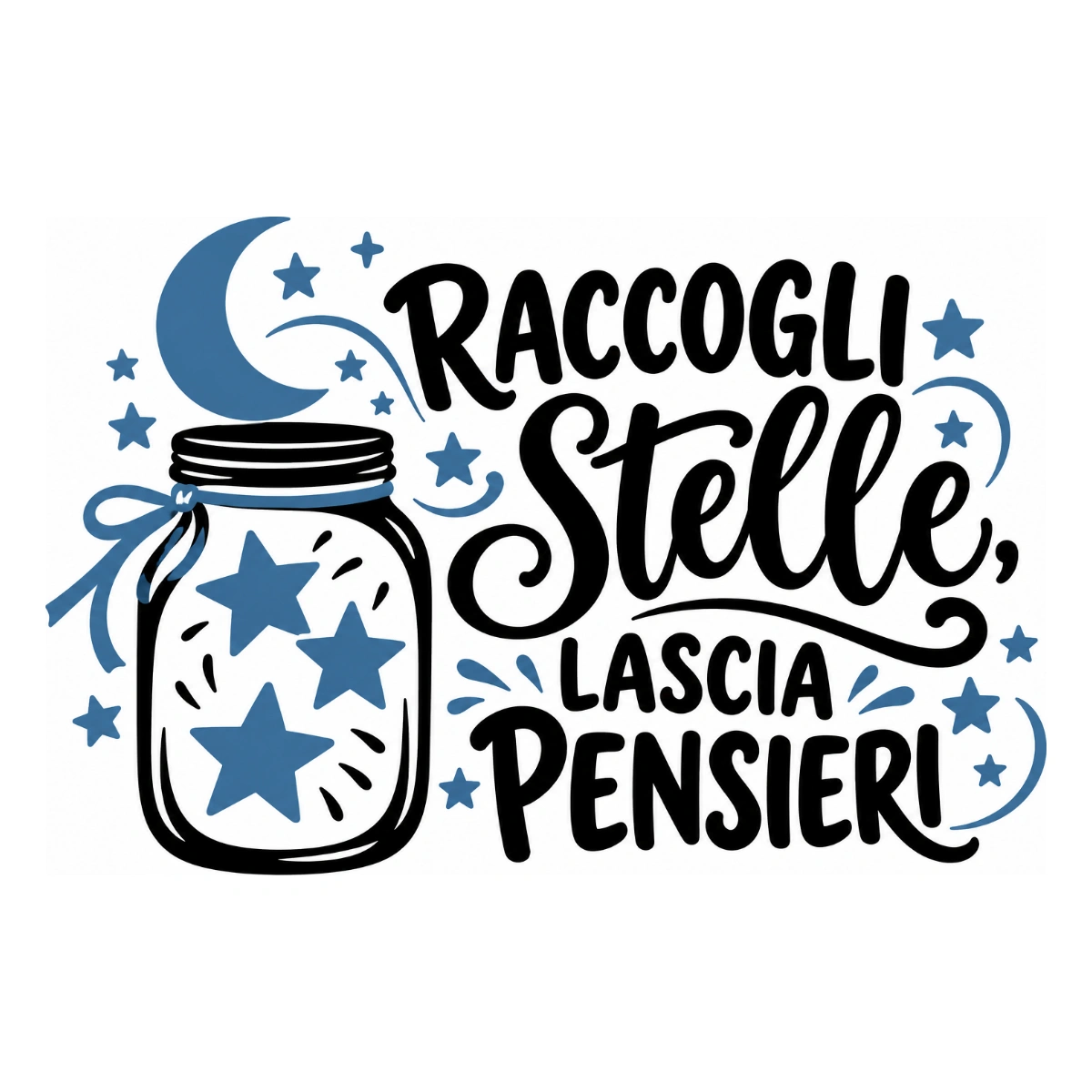 Adesivo camera da letto - Raccogli stelle, lascia pensieri