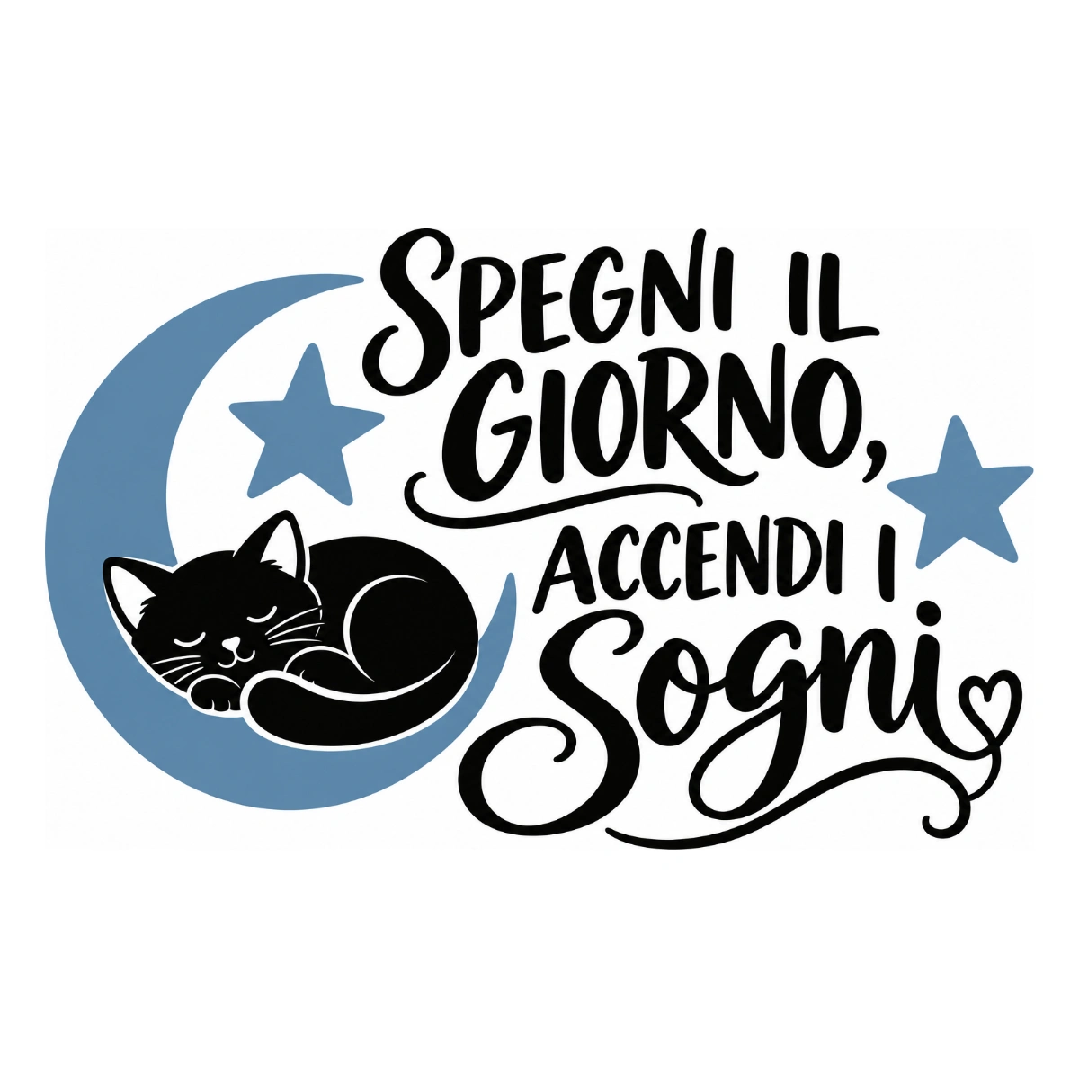Adesivo camera da letto - Spegni il giorno, accendi i sogni