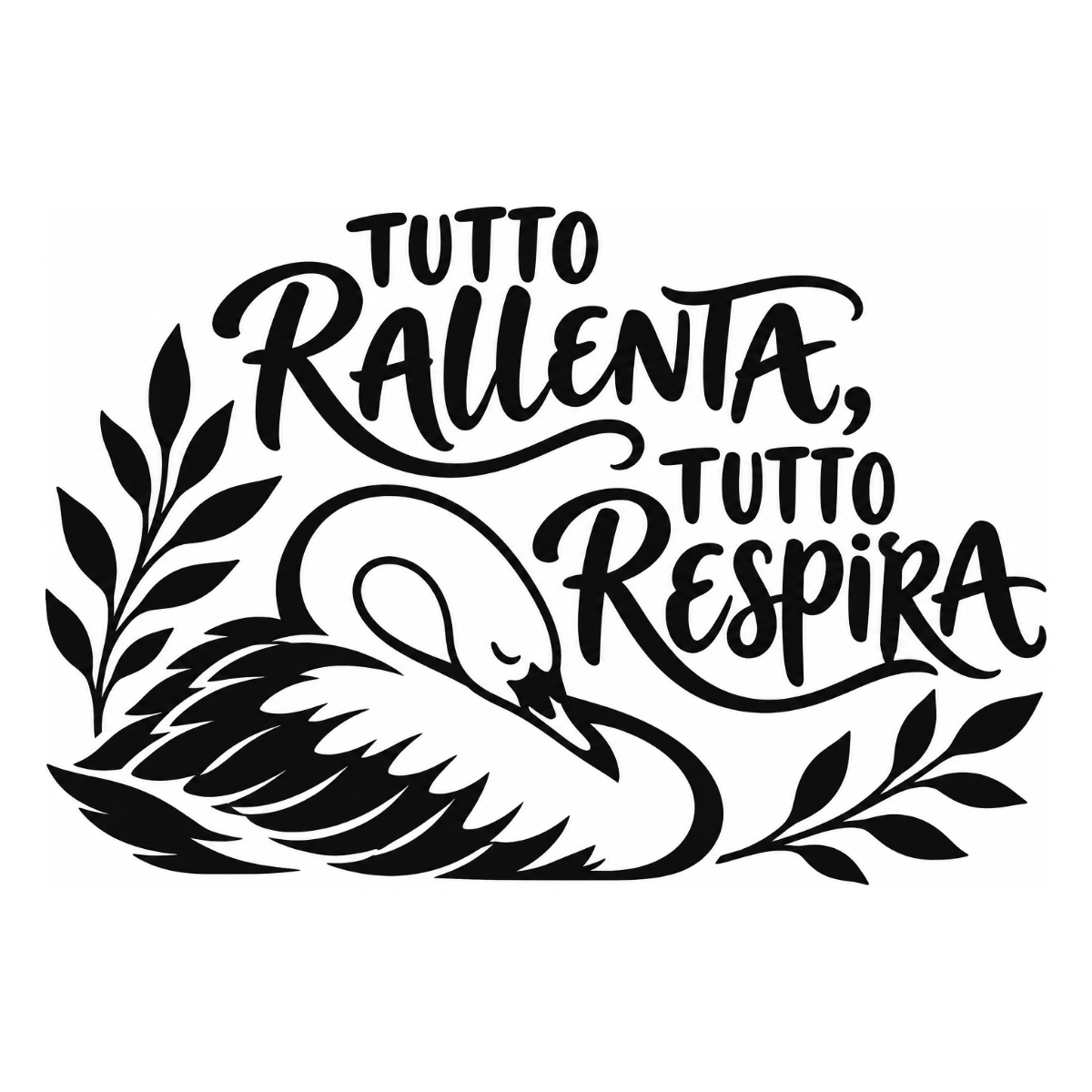 Adesivo camera da letto - Tutto rallenta, tutto respira