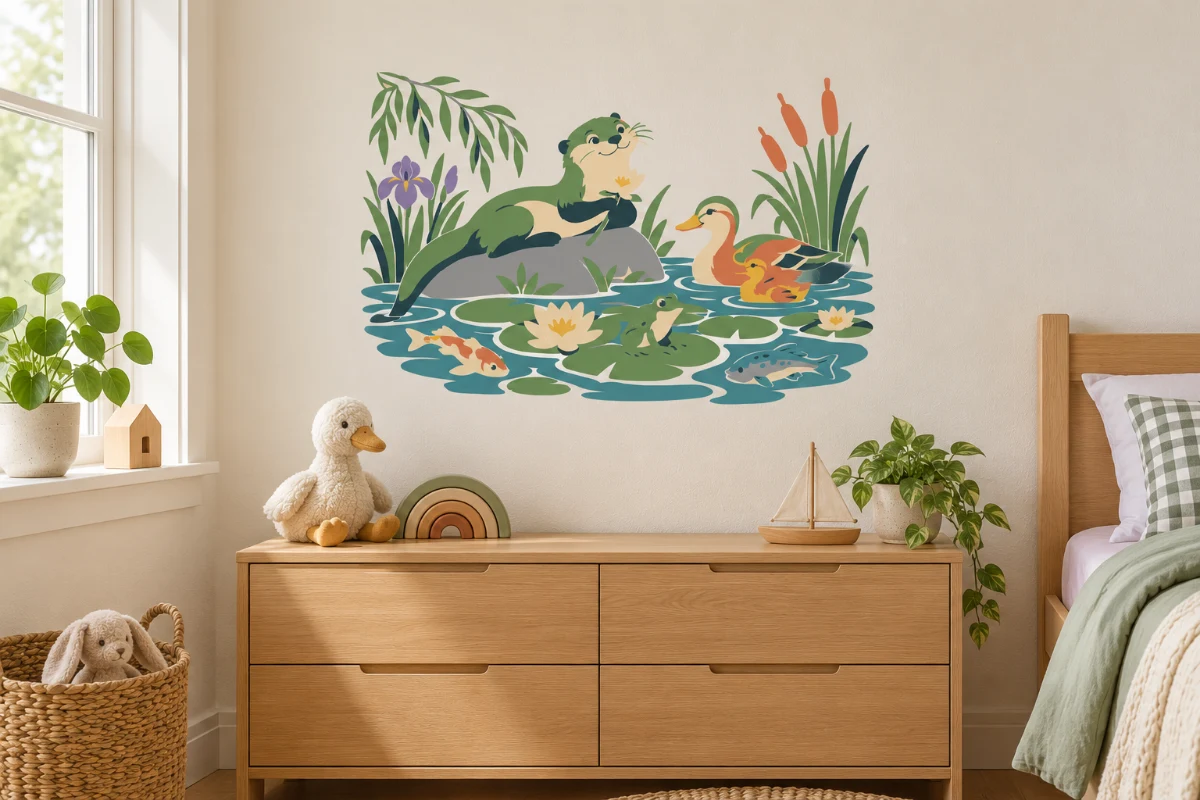 Esempio di posa del tema Lago; per il disegno ordinato fa fede la prima immagine