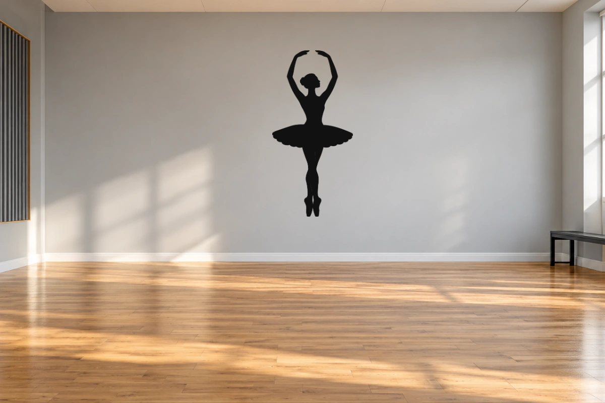 Equilibrio sulle punte - stesso adesivo in sala da ballo; scala indicativa, arredi esclusi