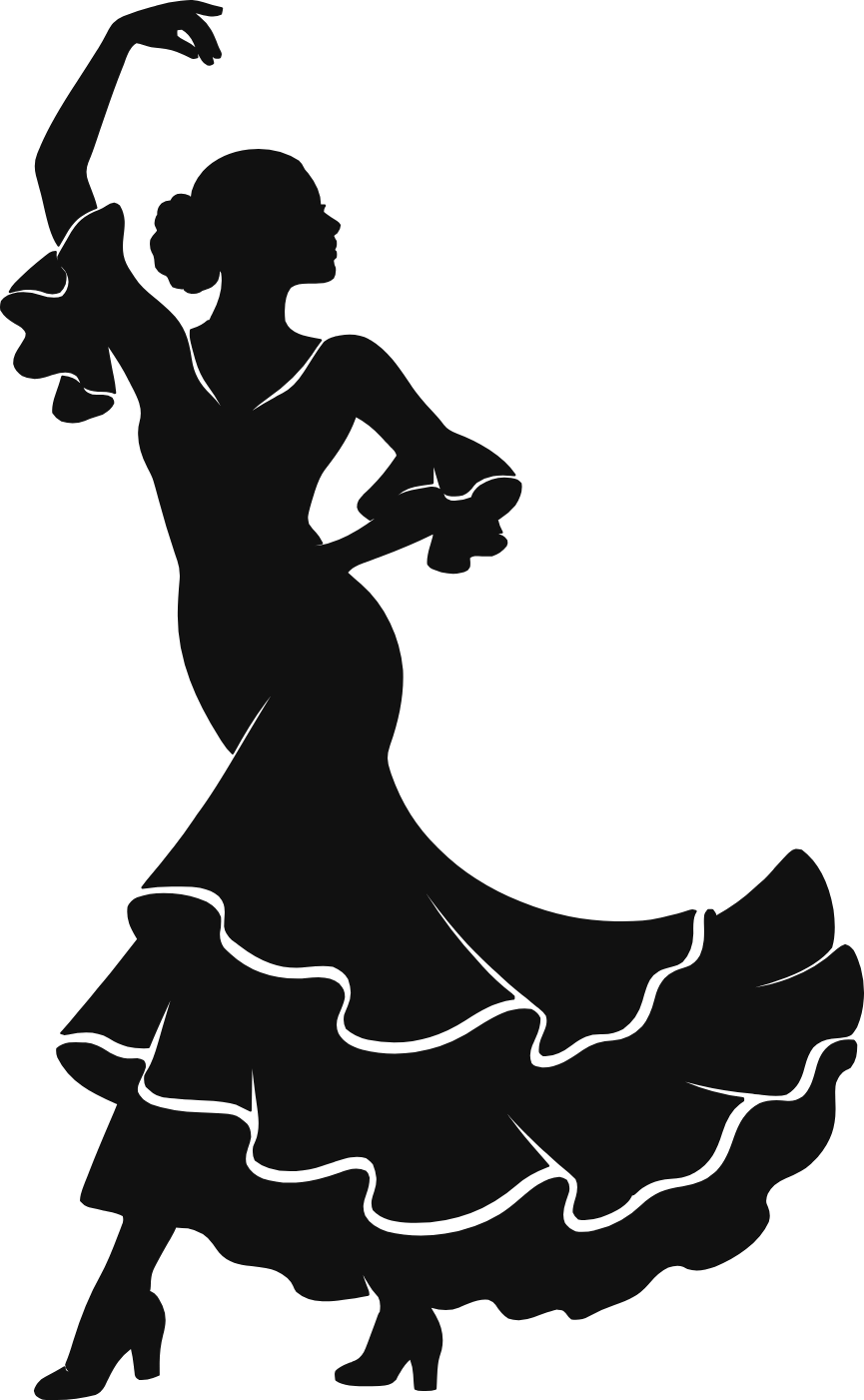 Passo di flamenco - immagine del disegno monocolore