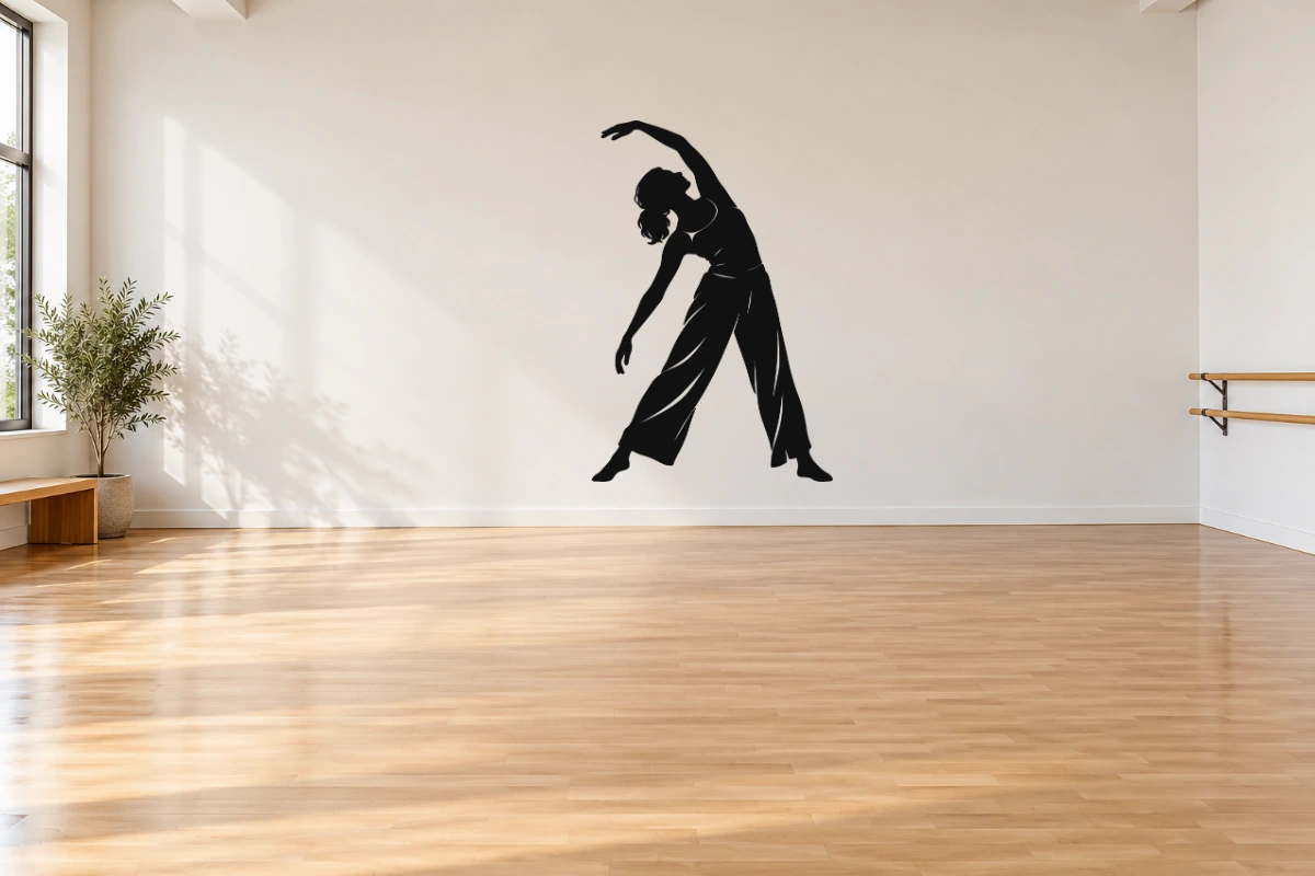 L'onda del corpo - stesso adesivo in sala da ballo; scala indicativa, arredi esclusi