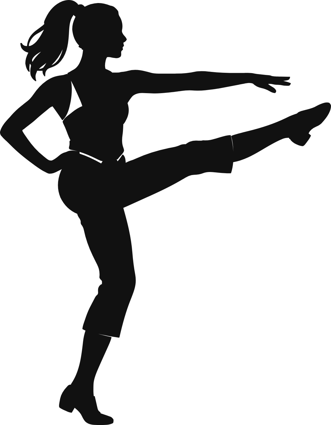 Ritmo jazz al femminile - immagine del disegno monocolore
