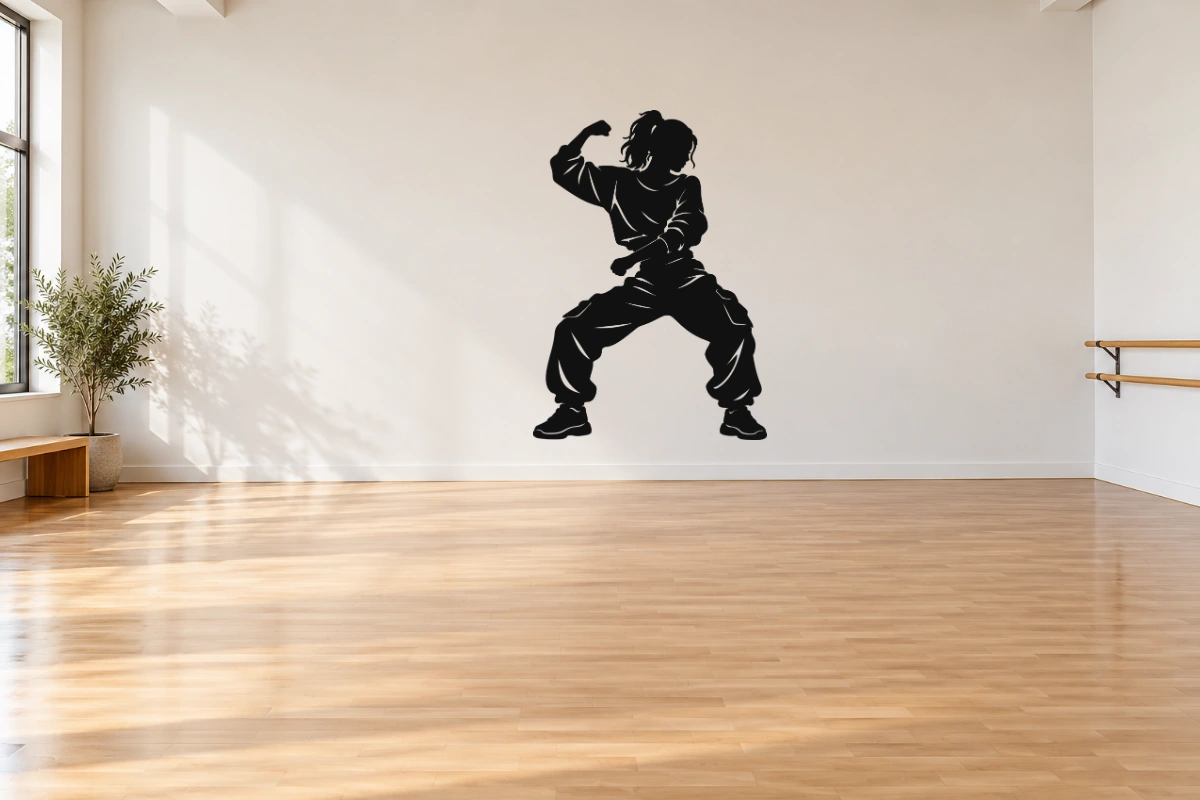 Energia hip hop - stesso adesivo in sala da ballo; scala indicativa, arredi esclusi