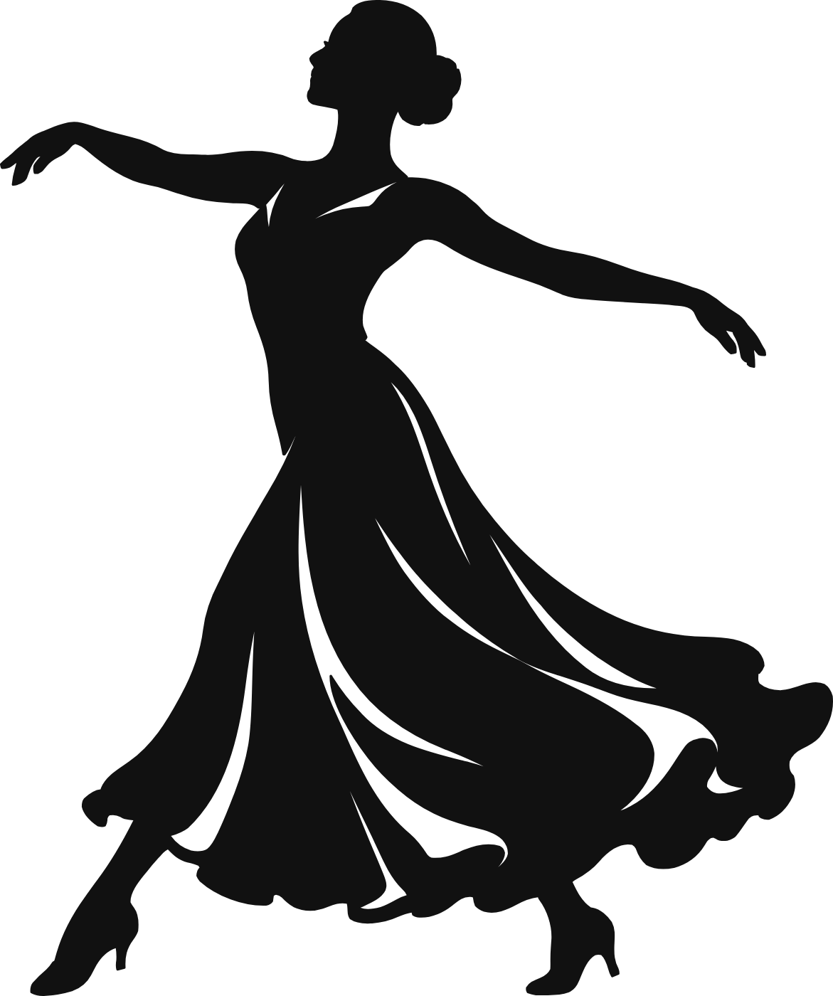 Valzer della sera - immagine del disegno monocolore