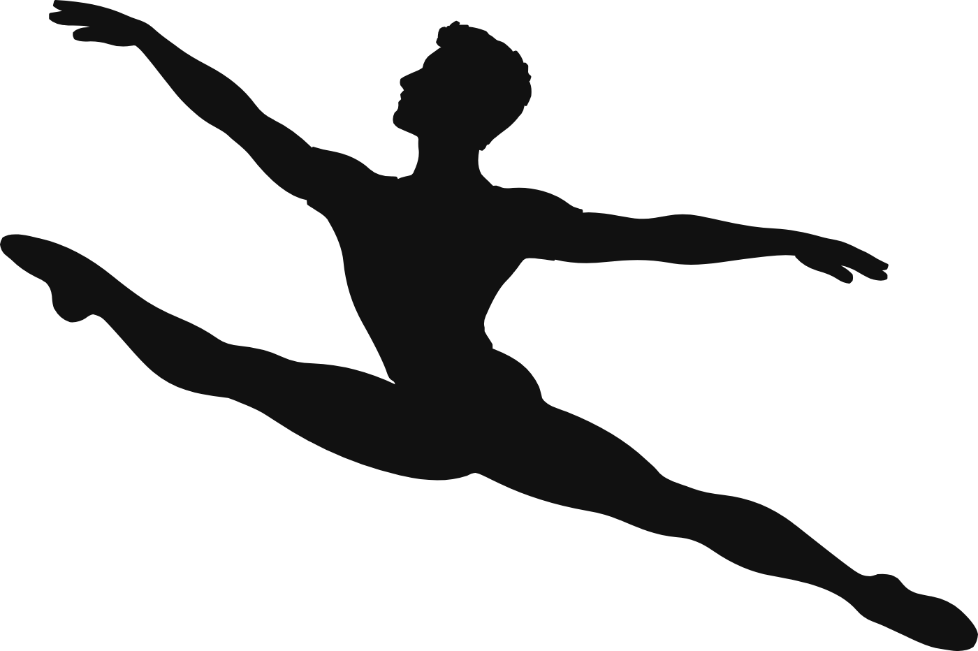Salto del danzatore - immagine del disegno monocolore