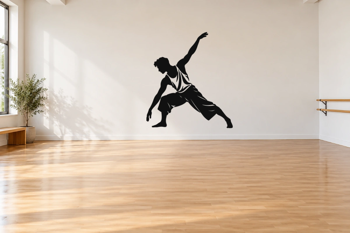 La linea contemporanea - stesso adesivo in sala da ballo; scala indicativa, arredi esclusi