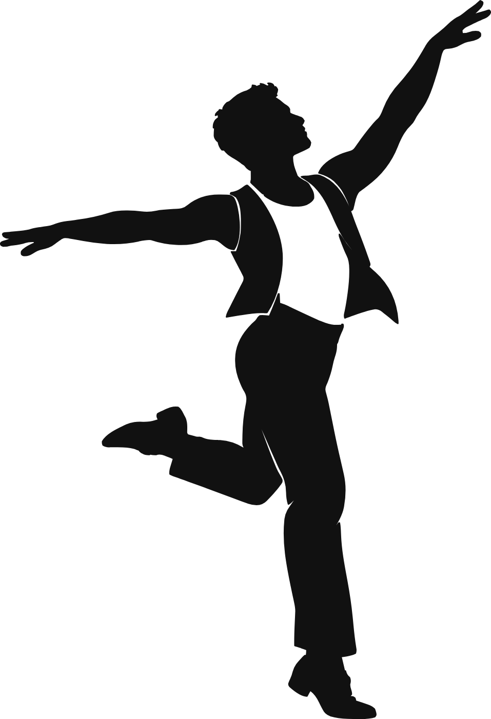 Il giro del ballerino - immagine del disegno monocolore